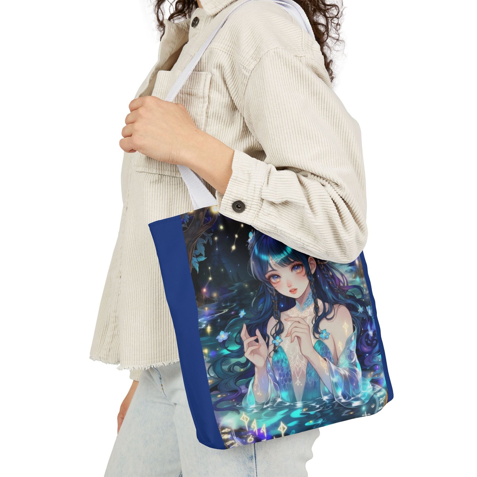 Mystic Mermaid Canvas Tote — Anime Galaxy Illustration Bag - Image 25