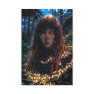 Mystic Forest Portrait Canvas — Enchanted Female Fantasy Wall Art