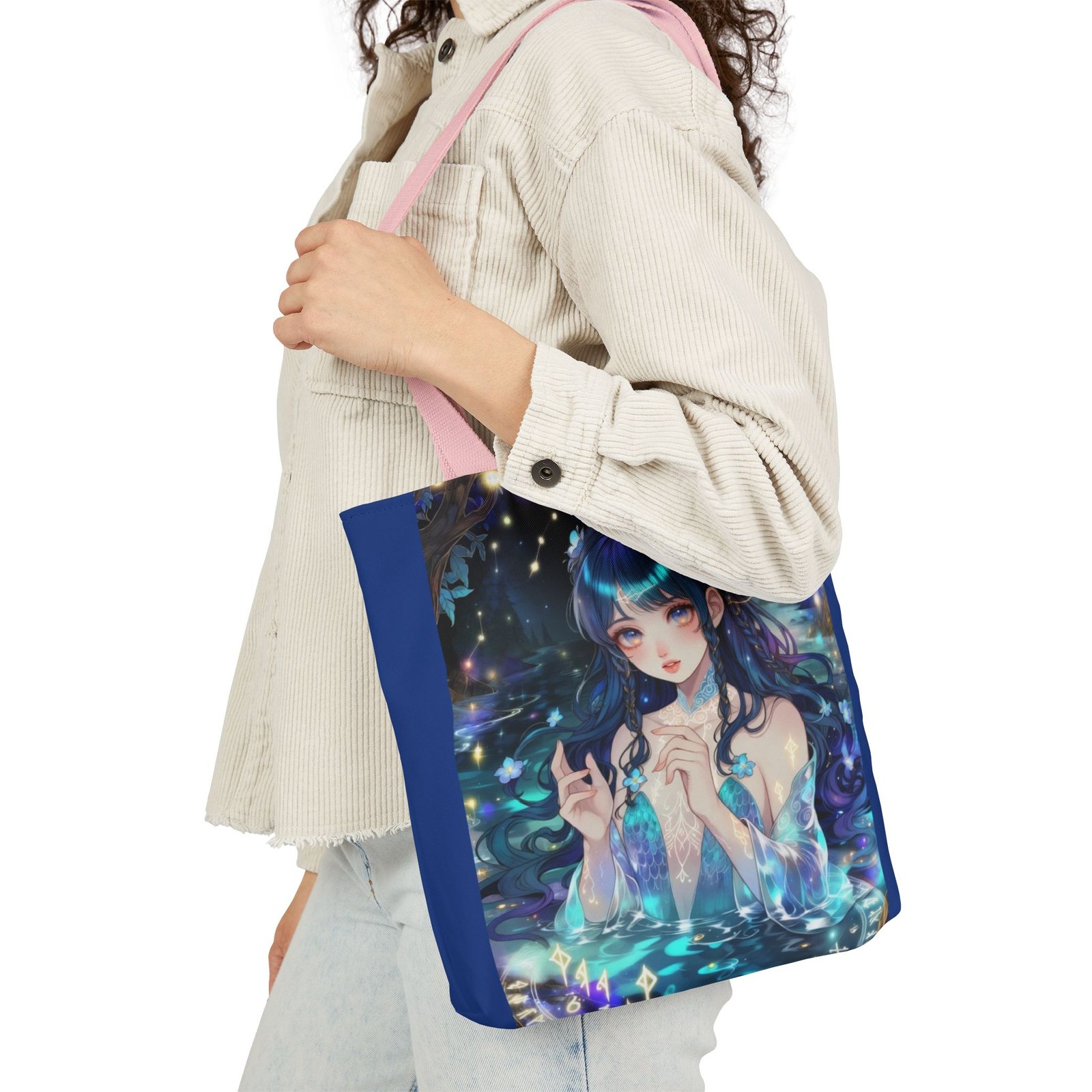 Mystic Mermaid Canvas Tote — Anime Galaxy Illustration Bag - Image 20