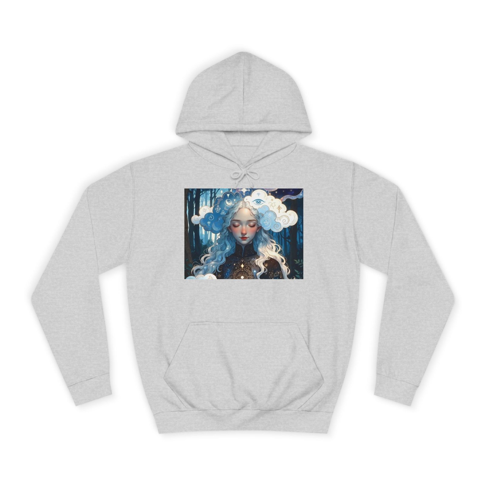Celestial Dreamer Hoodie — Ethereal Moon & Clouds Art Sweatshirt - Image 13