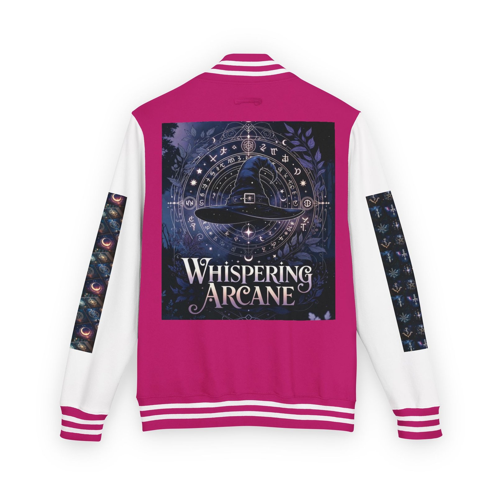 Letterman Jacket — Whispering Arcane Graphic Varsity Jacket Unisex - Image 8
