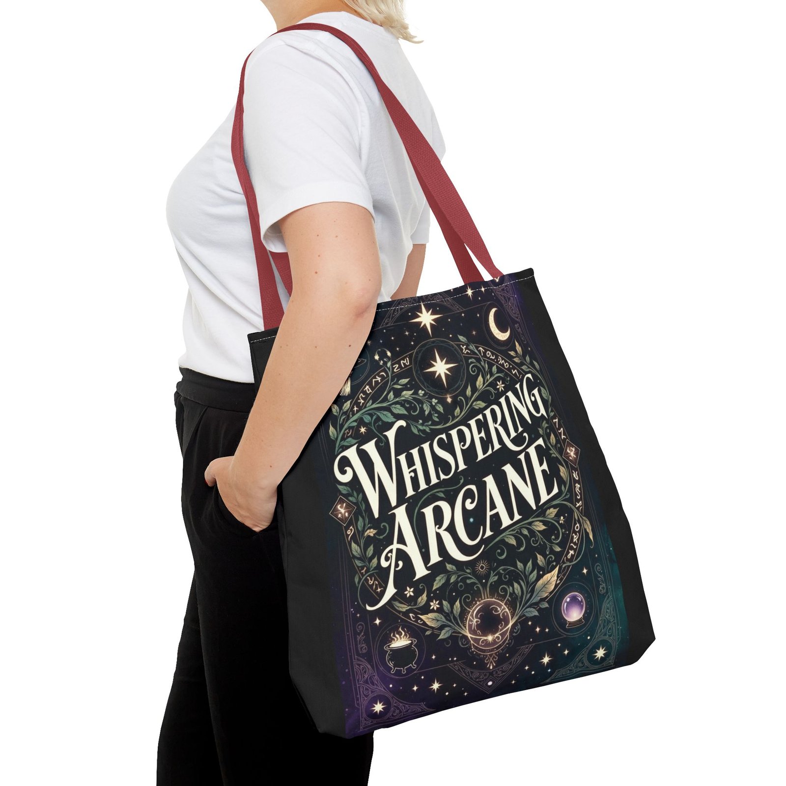 Arcane Whisper Tote Bag — Mystical Tarot & Moonlight All-Over Print - Image 56