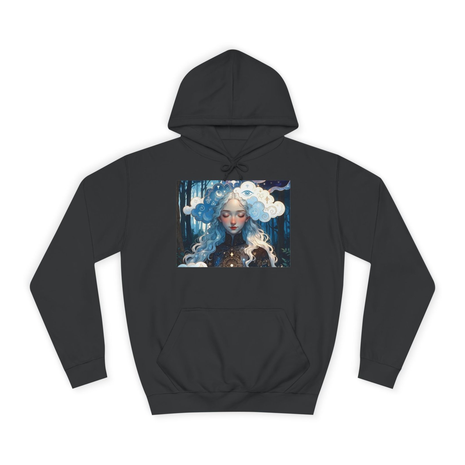 Celestial Dreamer Hoodie — Ethereal Moon & Clouds Art Sweatshirt - Image 17
