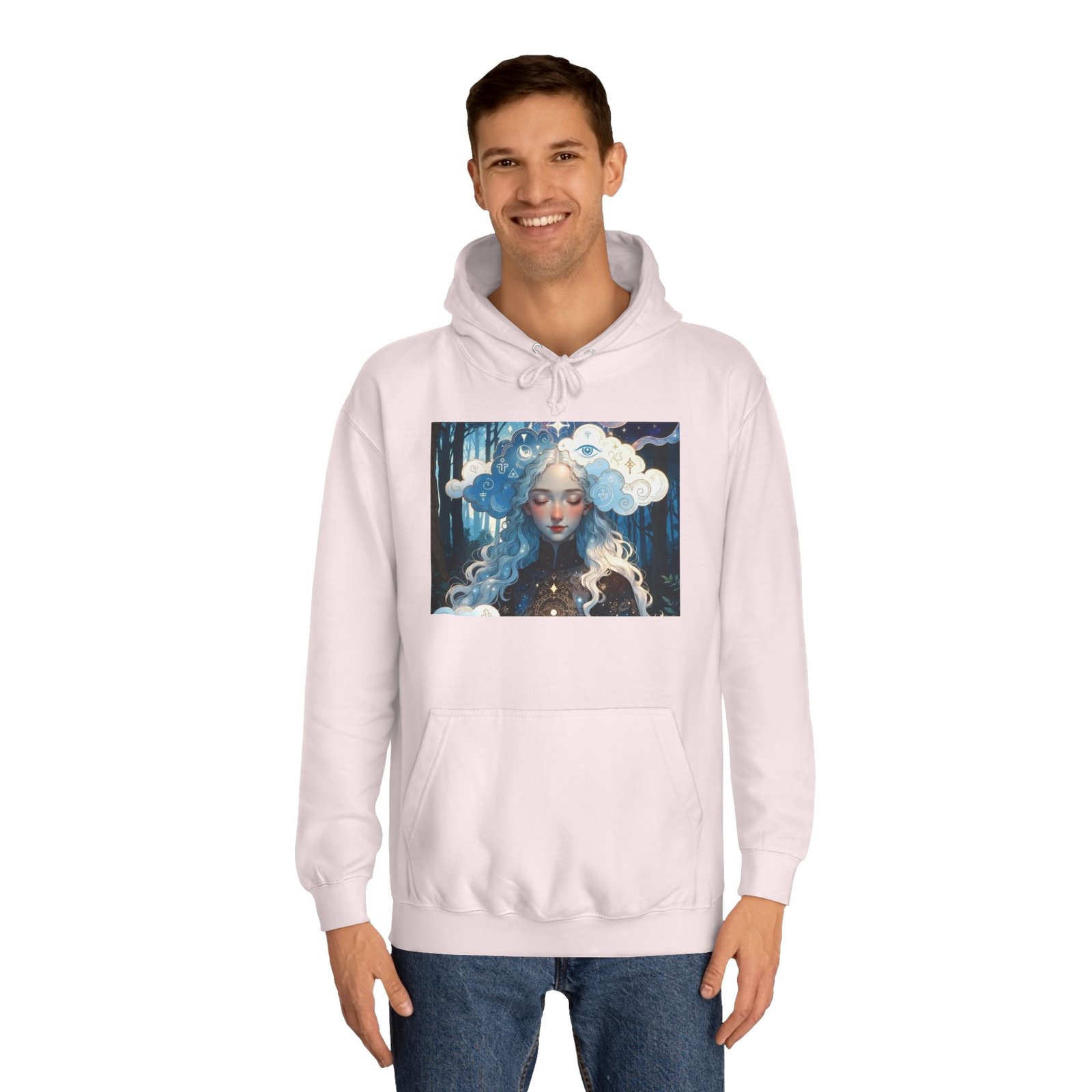Celestial Dreamer Hoodie — Ethereal Moon & Clouds Art Sweatshirt - Image 47