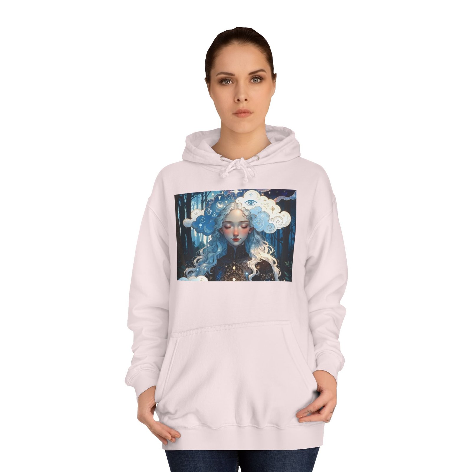 Celestial Dreamer Hoodie — Ethereal Moon & Clouds Art Sweatshirt - Image 48