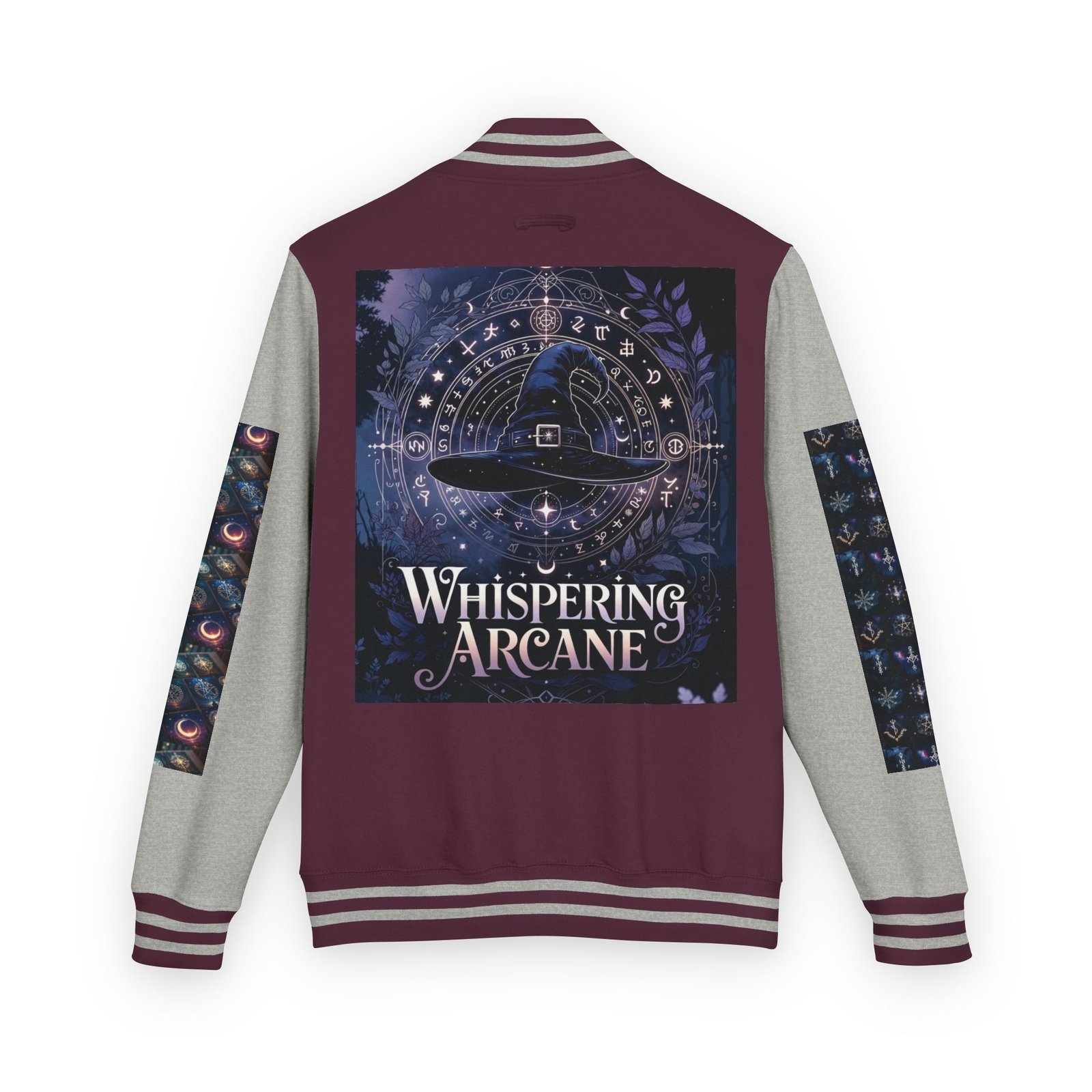 Letterman Jacket — Whispering Arcane Graphic Varsity Jacket Unisex - Image 38