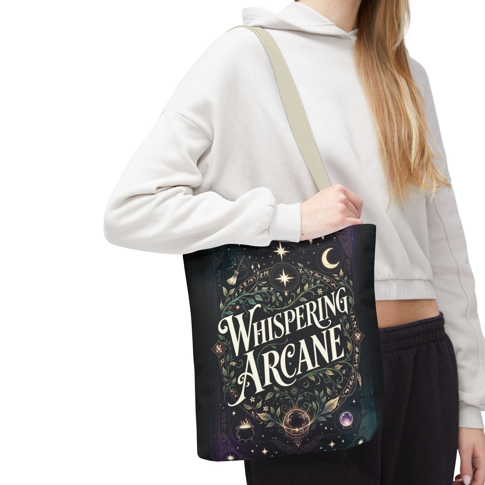 Arcane Whisper Tote Bag — Mystical Tarot & Moonlight All-Over Print - Image 29