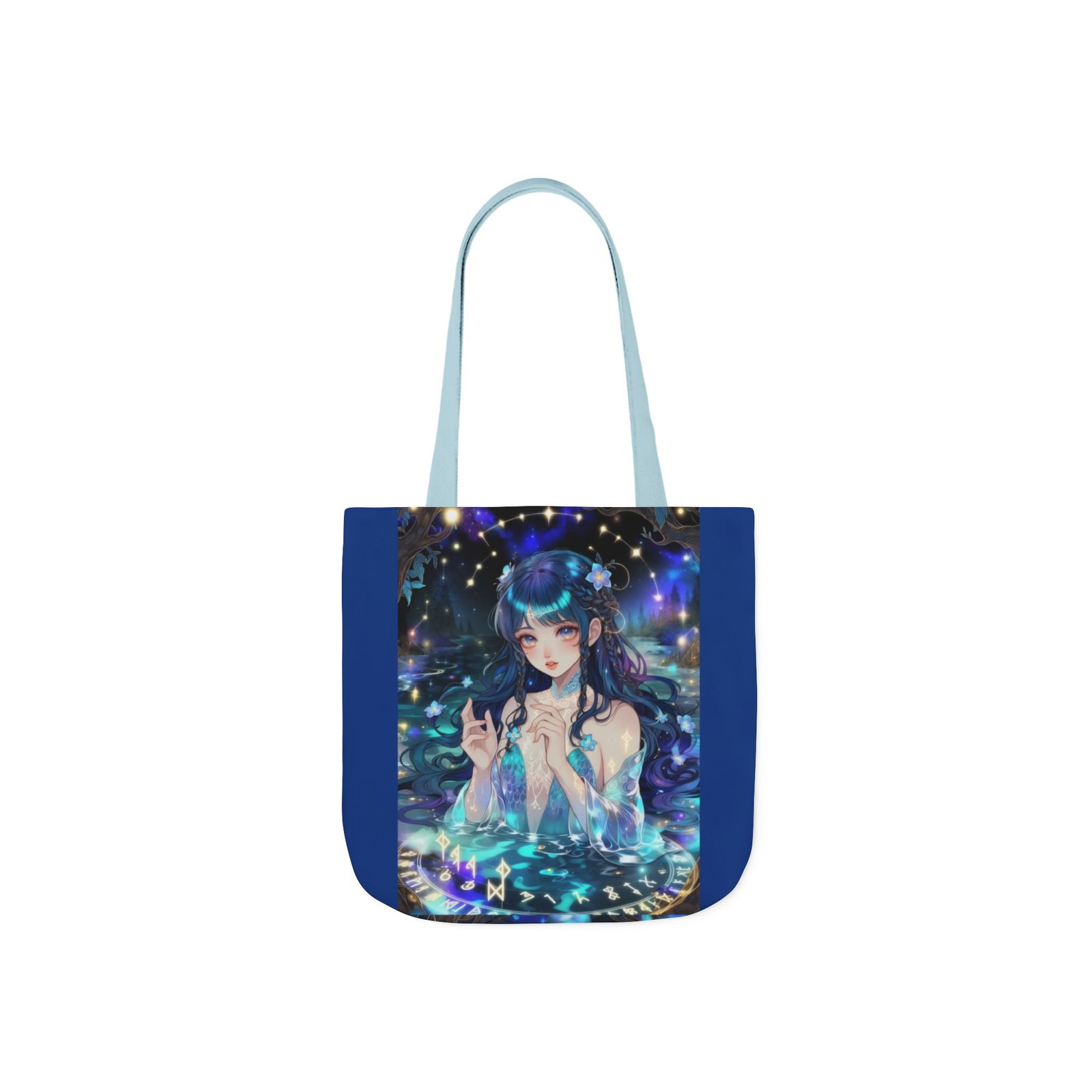 Mystic Mermaid Canvas Tote — Anime Galaxy Illustration Bag - Image 11