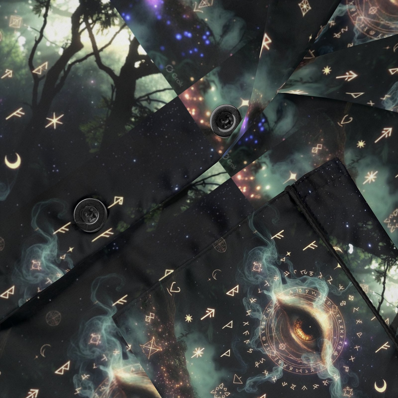 Galaxy Night Satin Pajama Set — Women's Luxurious Printed Sleepwear - Image 5