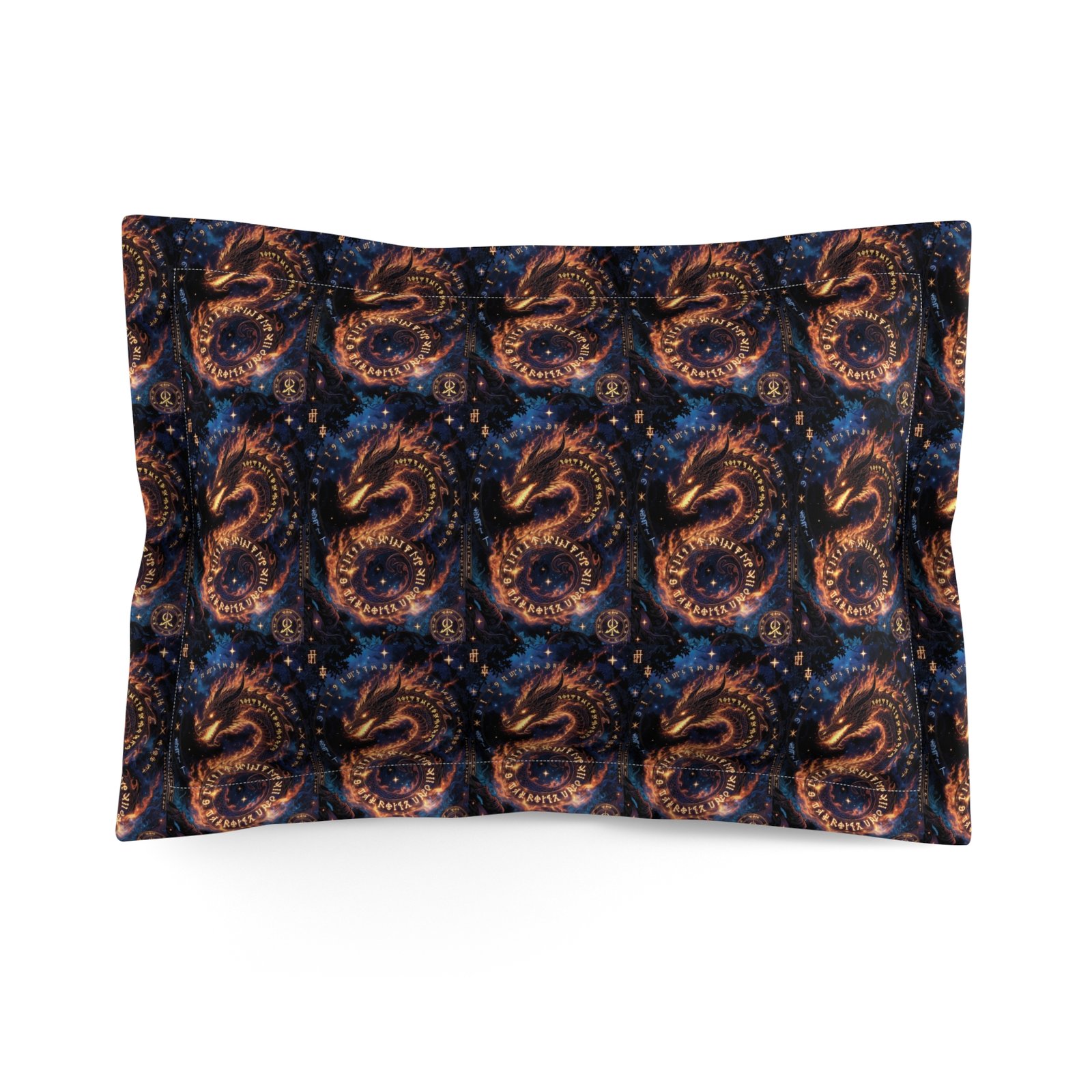 Dragon Galaxy Pillow Sham — Cosmic Fantasy Decorative Pillowcase - Image 2