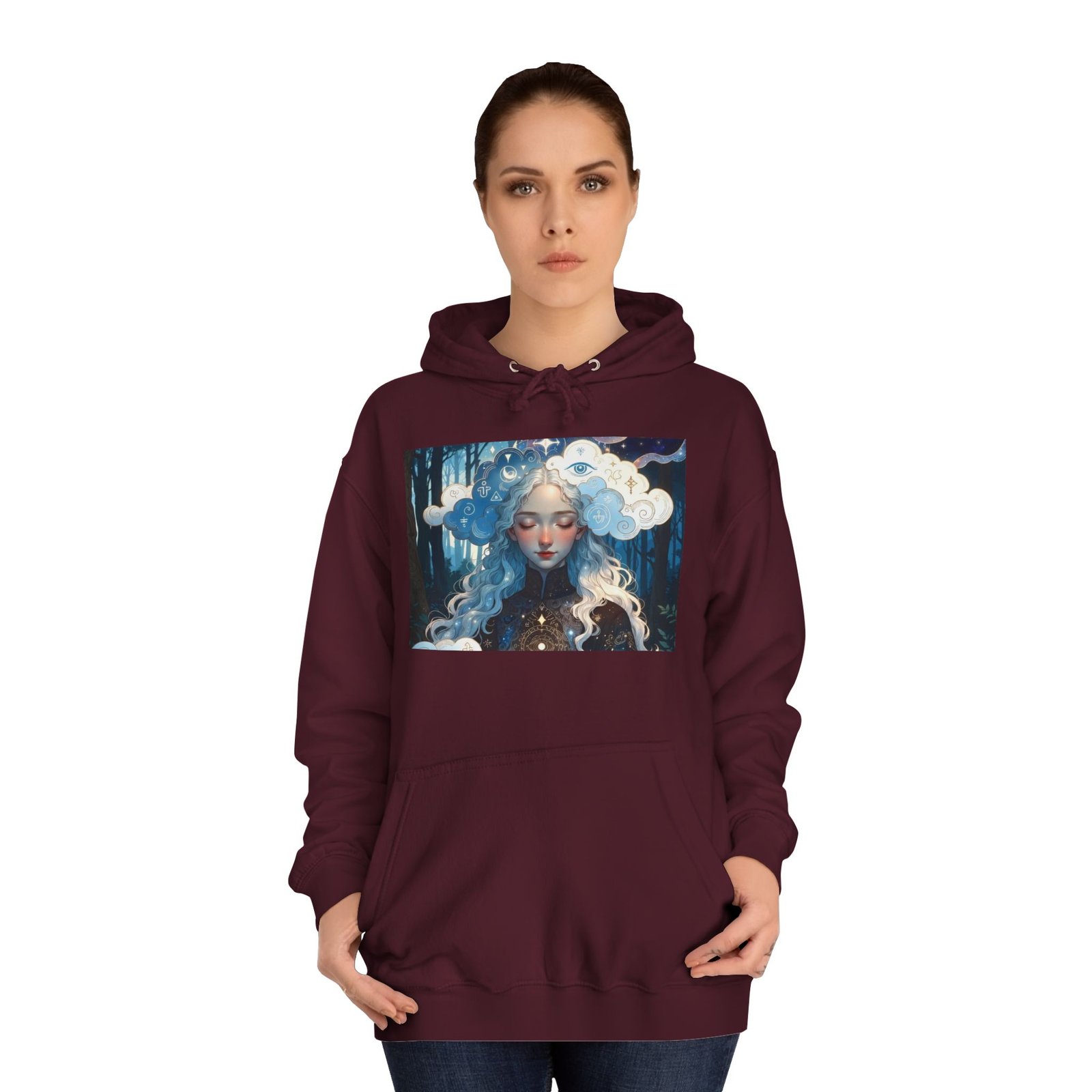 Celestial Dreamer Hoodie — Ethereal Moon & Clouds Art Sweatshirt - Image 56
