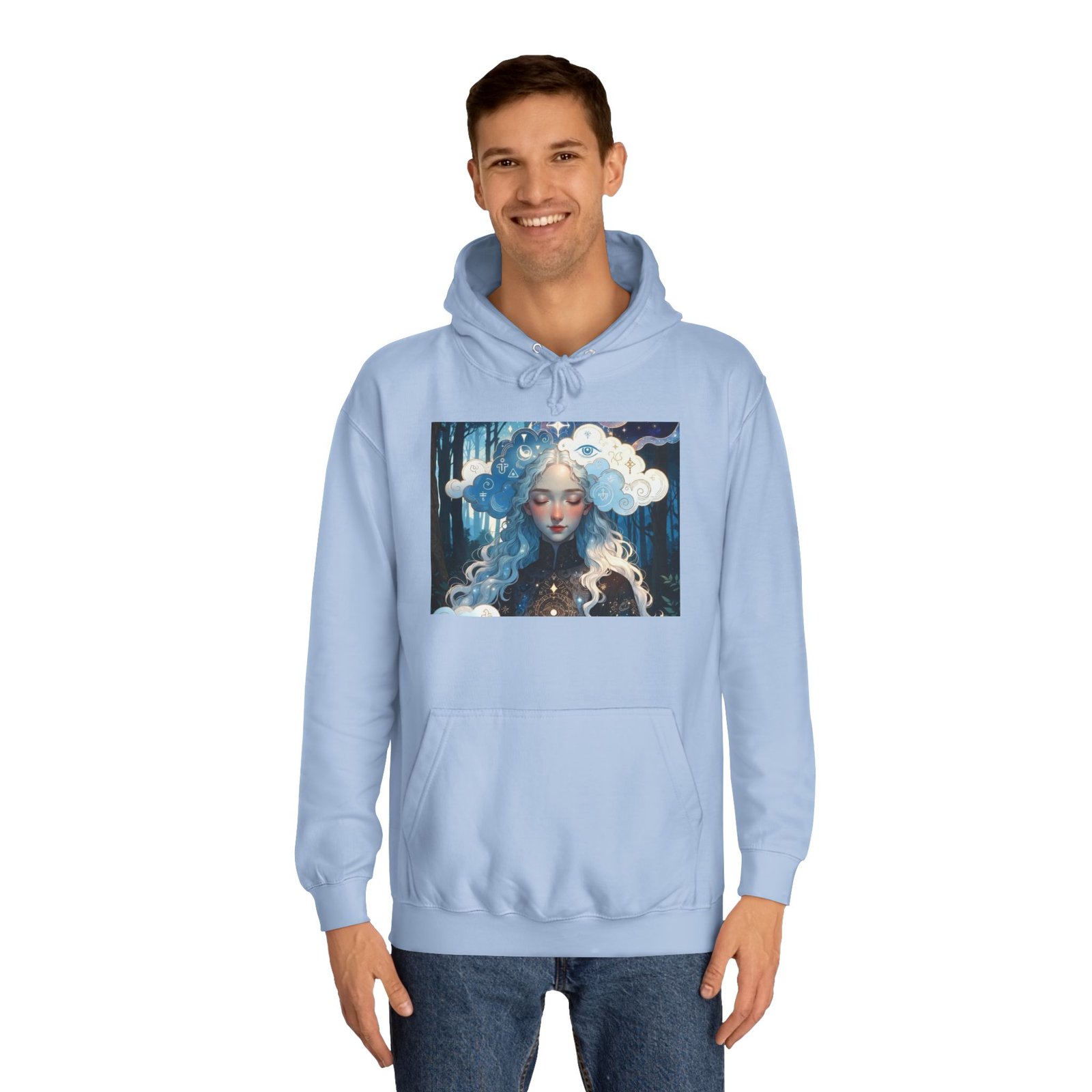 Celestial Dreamer Hoodie — Ethereal Moon & Clouds Art Sweatshirt - Image 31