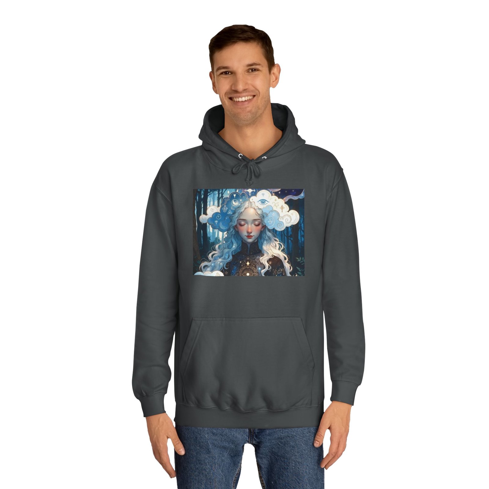 Celestial Dreamer Hoodie — Ethereal Moon & Clouds Art Sweatshirt - Image 23