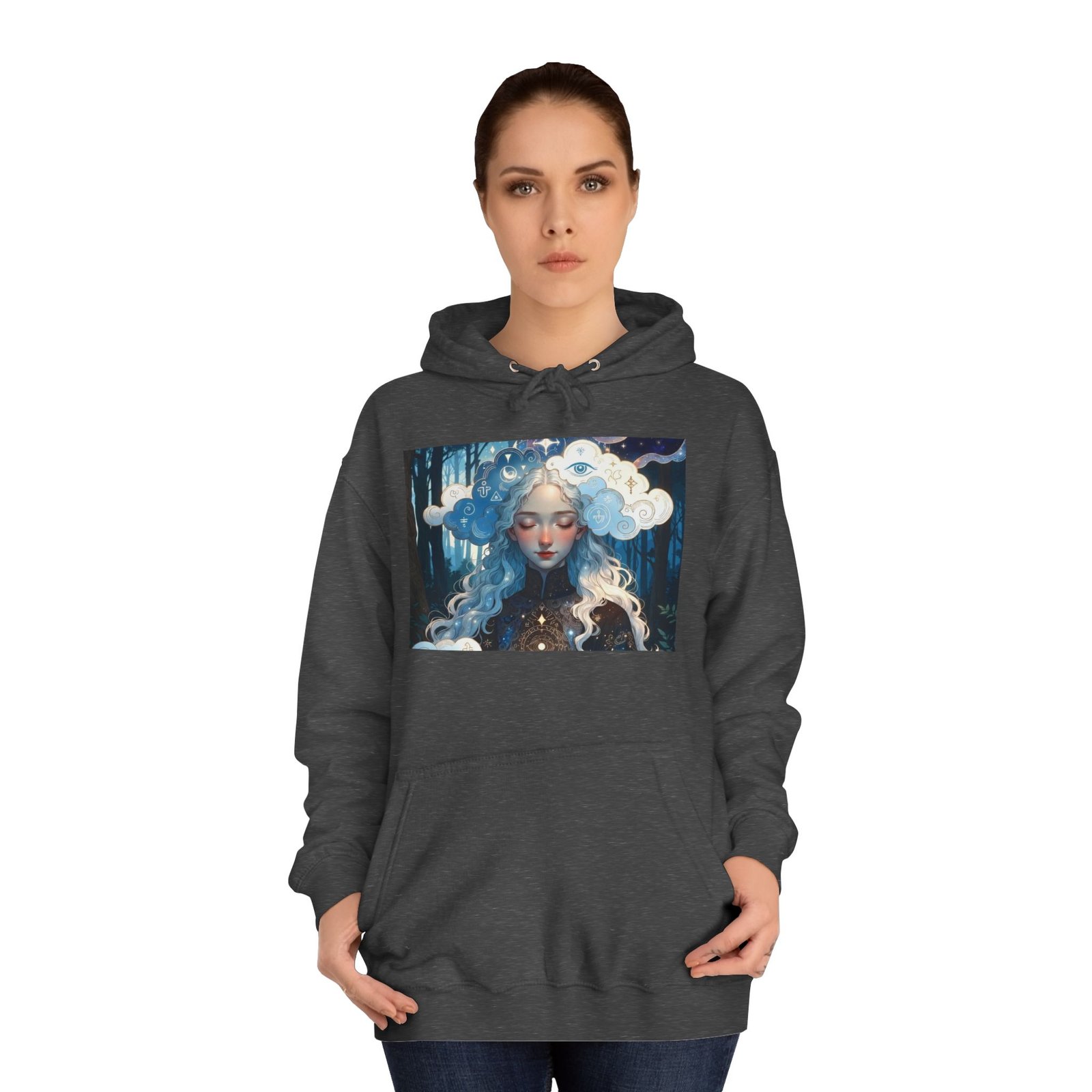 Celestial Dreamer Hoodie — Ethereal Moon & Clouds Art Sweatshirt - Image 40