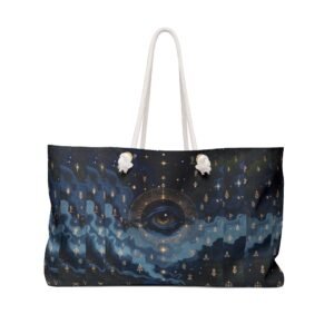 Mystic Night Sky Weekender Bag — All-Seeing Eye & Starry Cloud Travel Tote