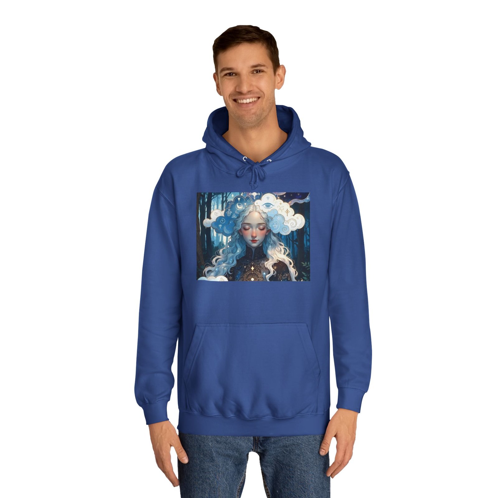 Celestial Dreamer Hoodie — Ethereal Moon & Clouds Art Sweatshirt - Image 35