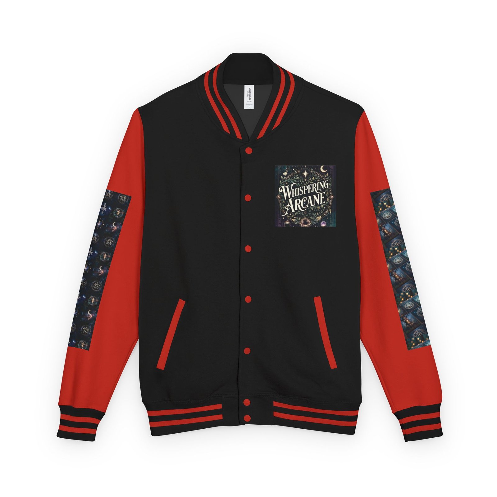 Letterman Jacket — Whispering Arcane Graphic Varsity Jacket Unisex - Image 43