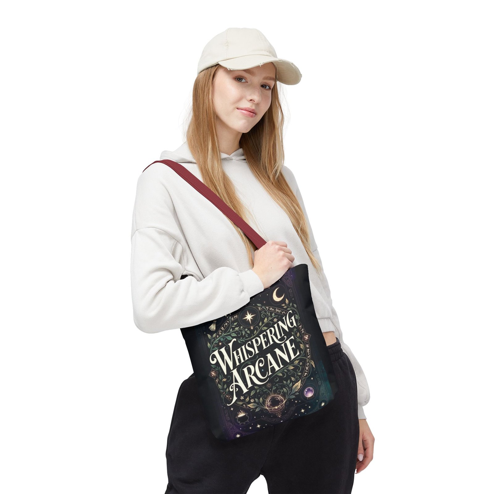Arcane Whisper Tote Bag — Mystical Tarot & Moonlight All-Over Print - Image 15