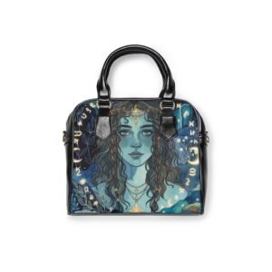 Mystic Maiden Shoulder Handbag — Ethereal Goddess Portrait Purse