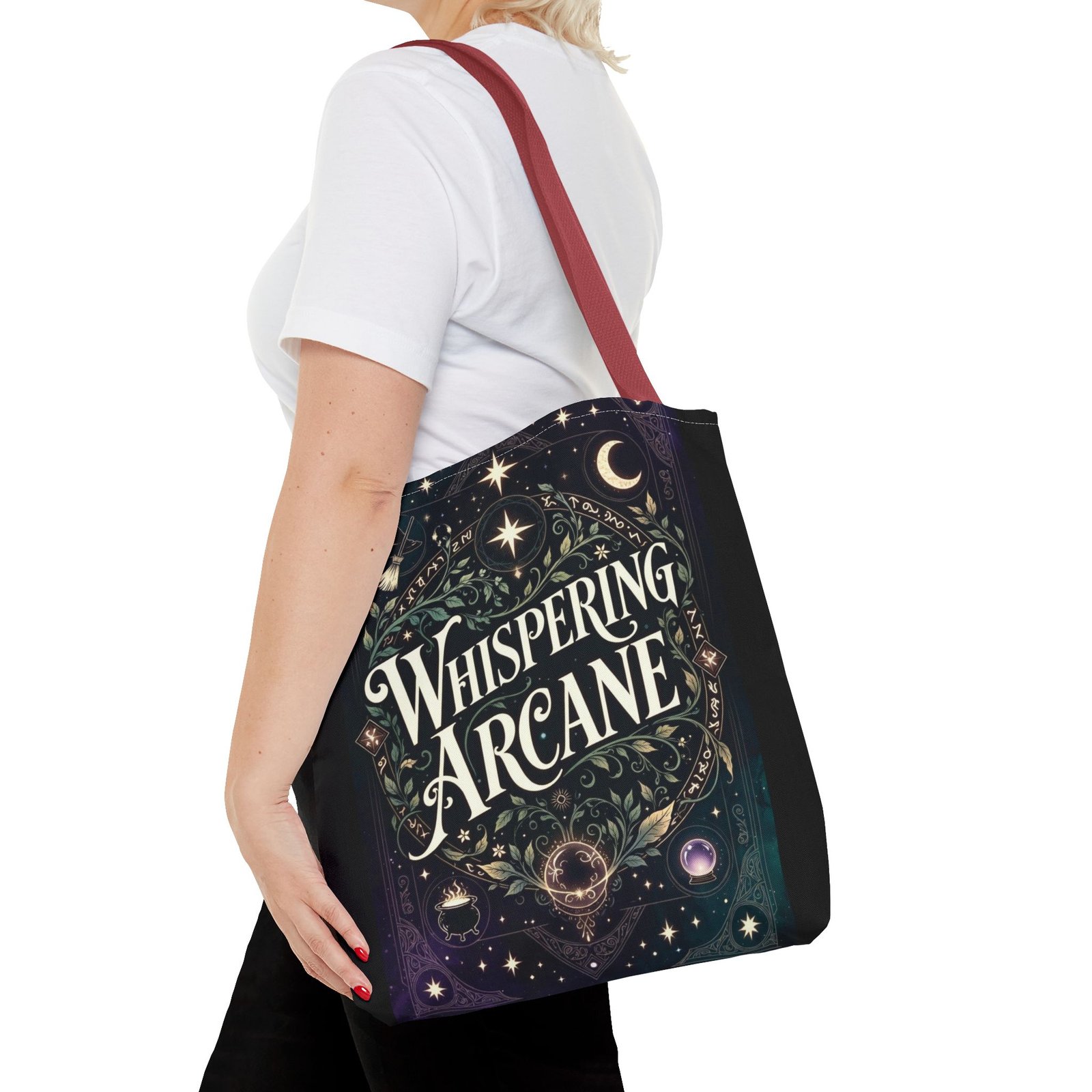 Arcane Whisper Tote Bag — Mystical Tarot & Moonlight All-Over Print - Image 52