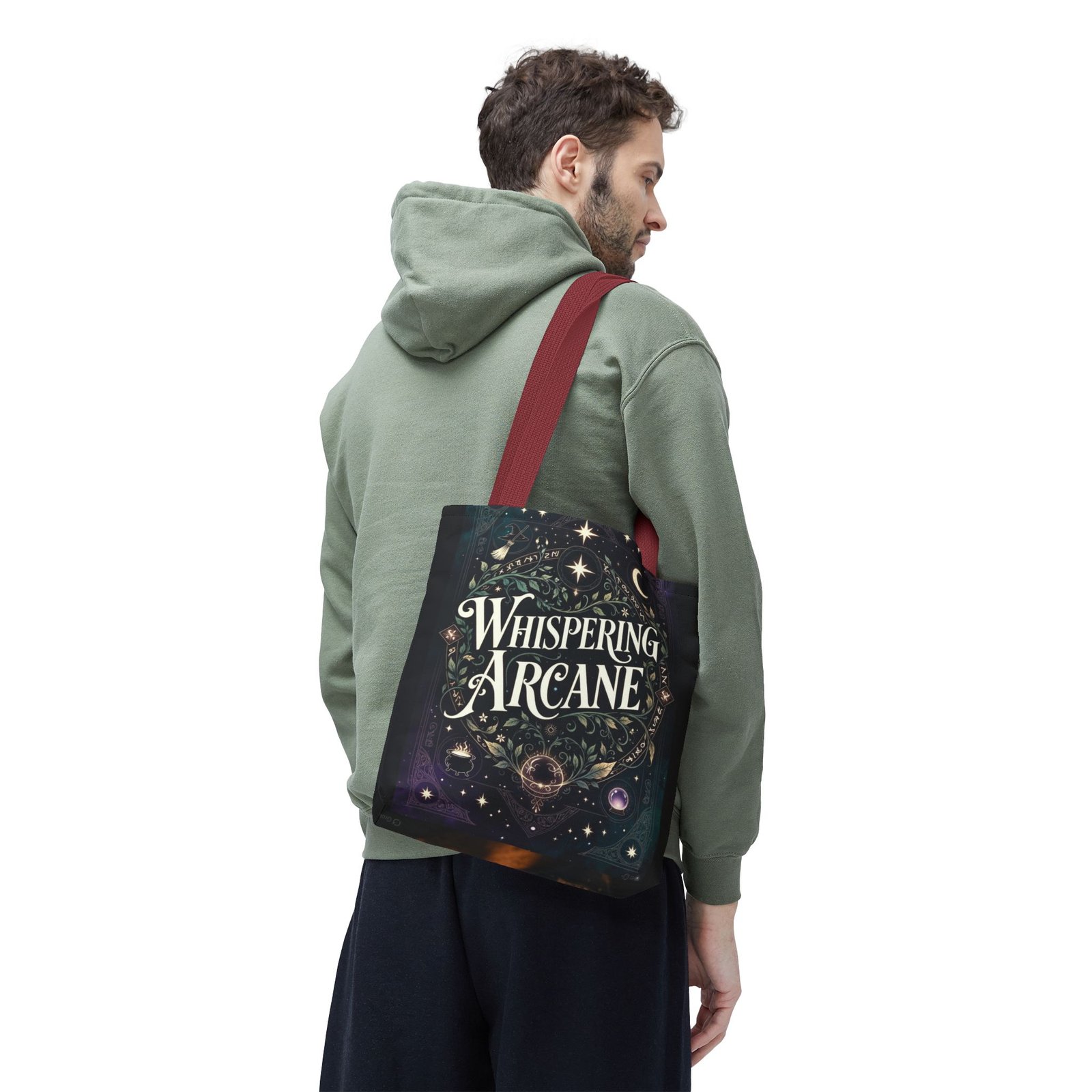 Arcane Whisper Tote Bag — Mystical Tarot & Moonlight All-Over Print - Image 14