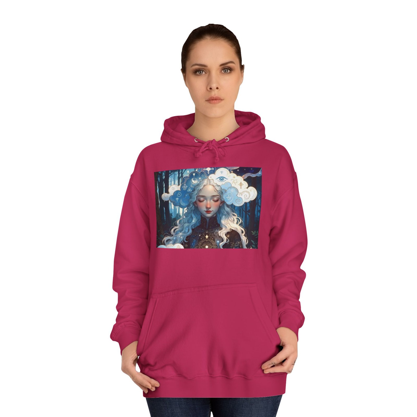Celestial Dreamer Hoodie — Ethereal Moon & Clouds Art Sweatshirt - Image 52