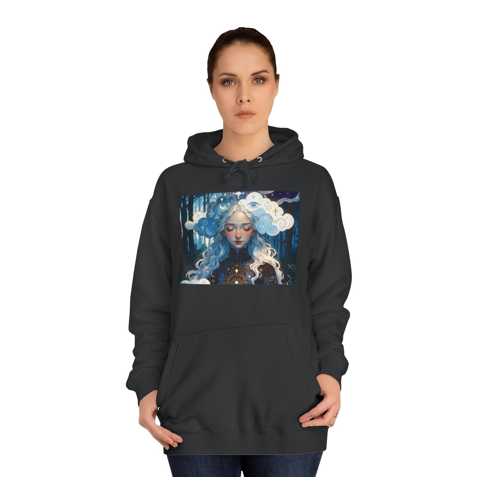 Celestial Dreamer Hoodie — Ethereal Moon & Clouds Art Sweatshirt - Image 20