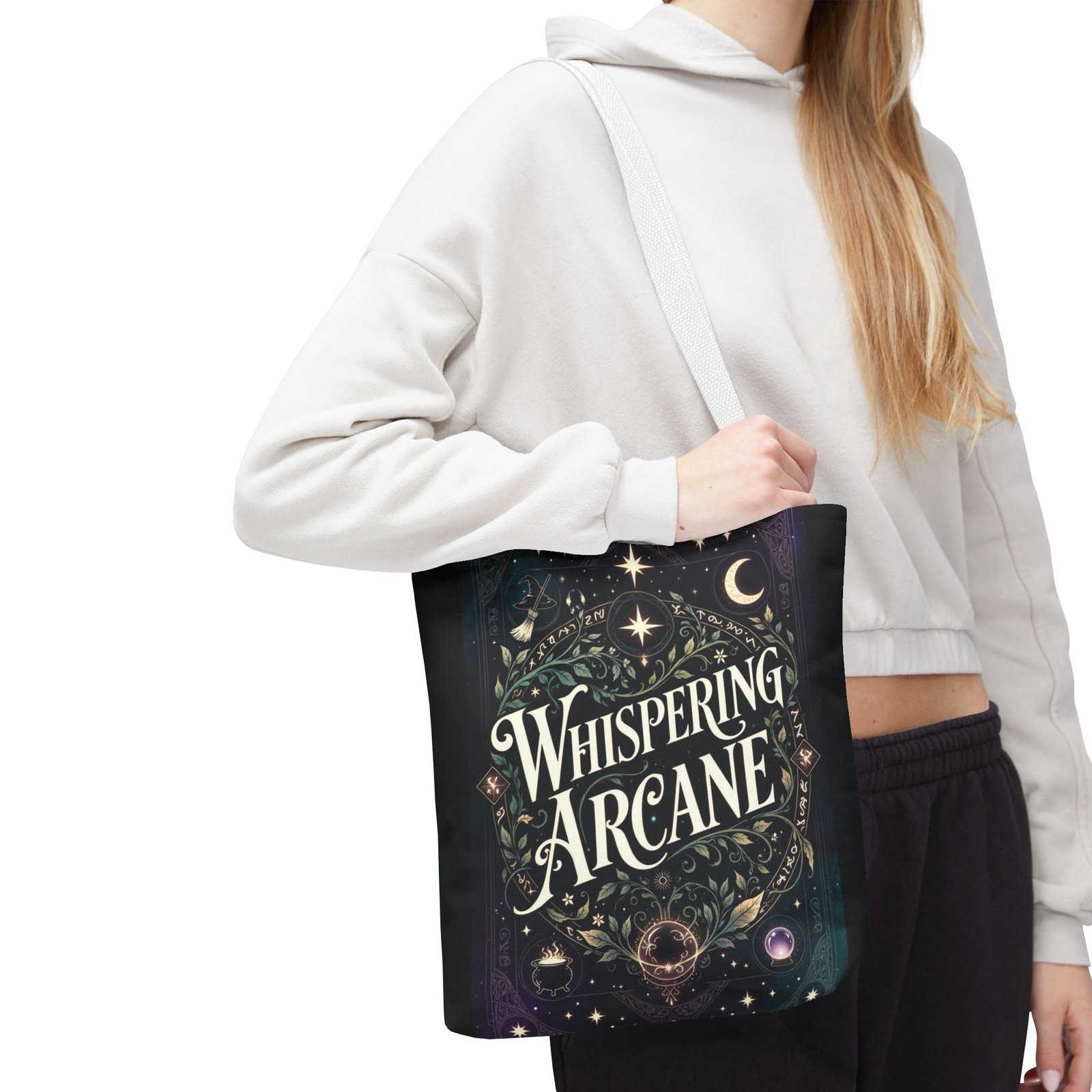 Arcane Whisper Tote Bag — Mystical Tarot & Moonlight All-Over Print - Image 21