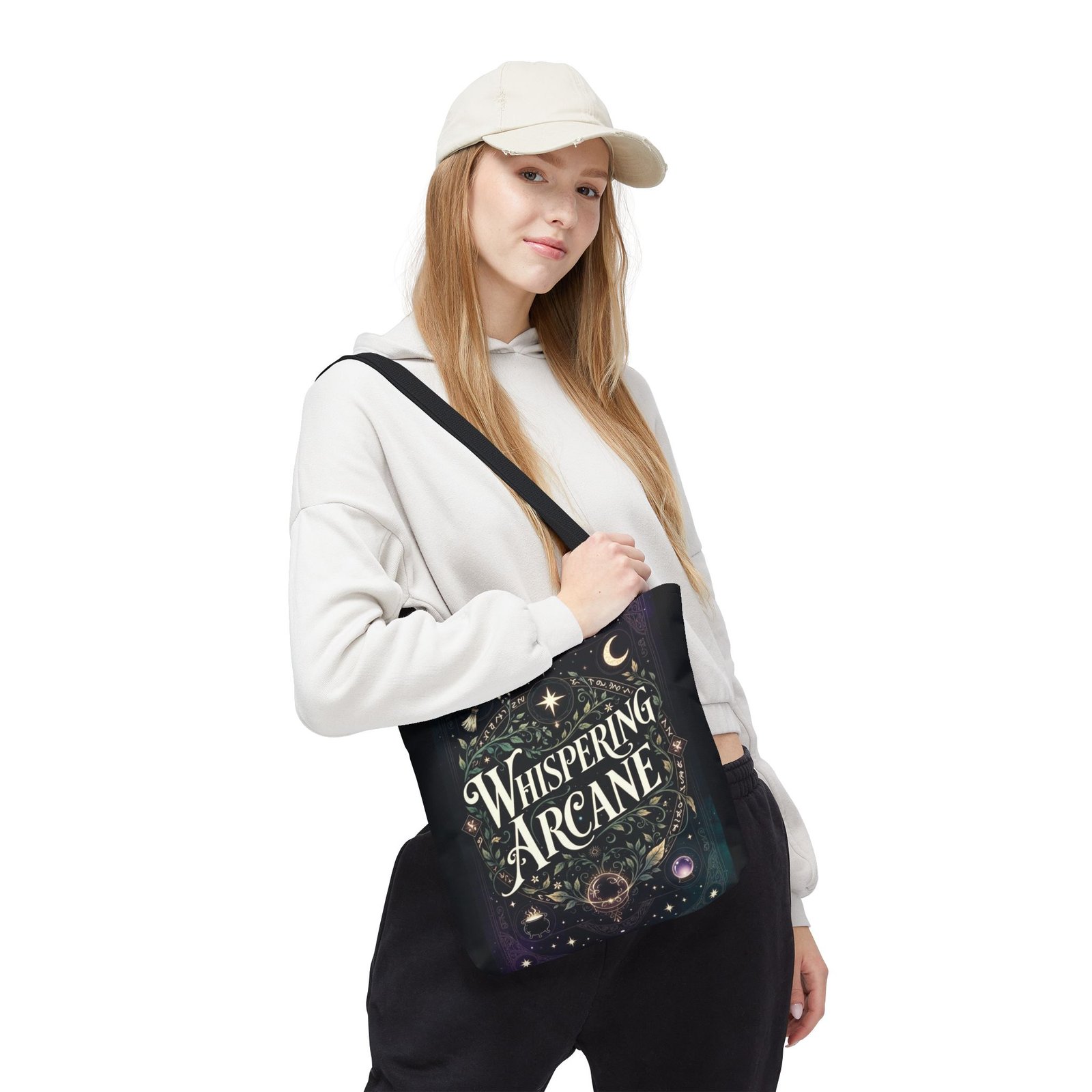 Arcane Whisper Tote Bag — Mystical Tarot & Moonlight All-Over Print - Image 7