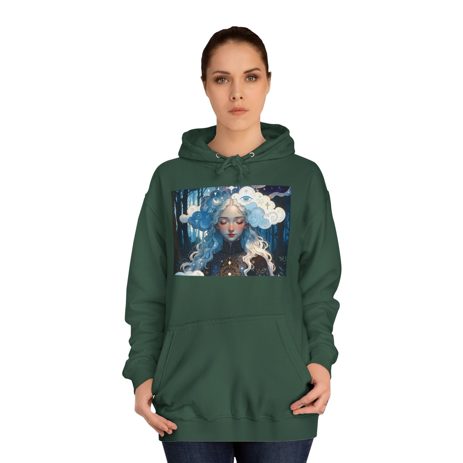 Celestial Dreamer Hoodie — Ethereal Moon & Clouds Art Sweatshirt - Image 28