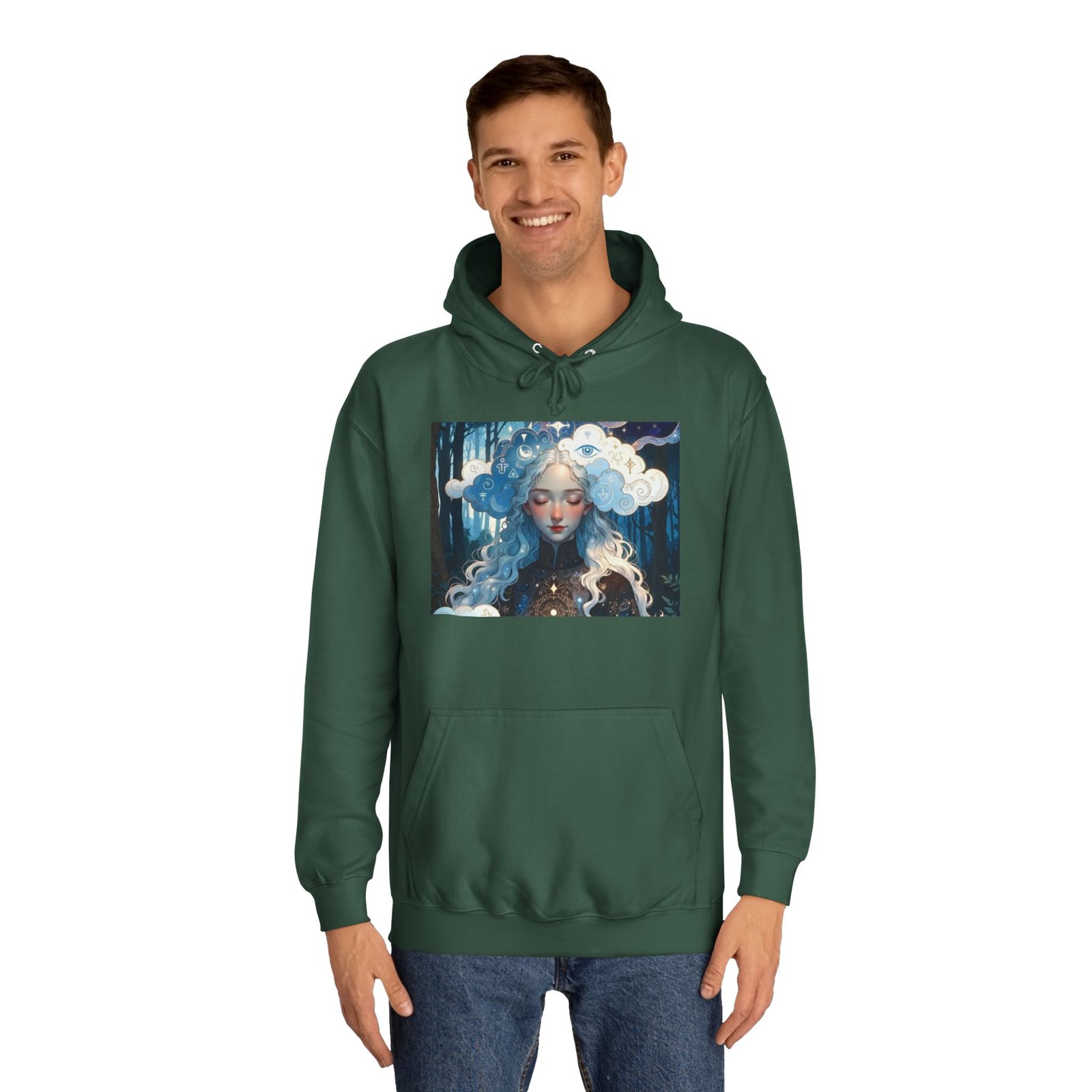 Celestial Dreamer Hoodie — Ethereal Moon & Clouds Art Sweatshirt - Image 27