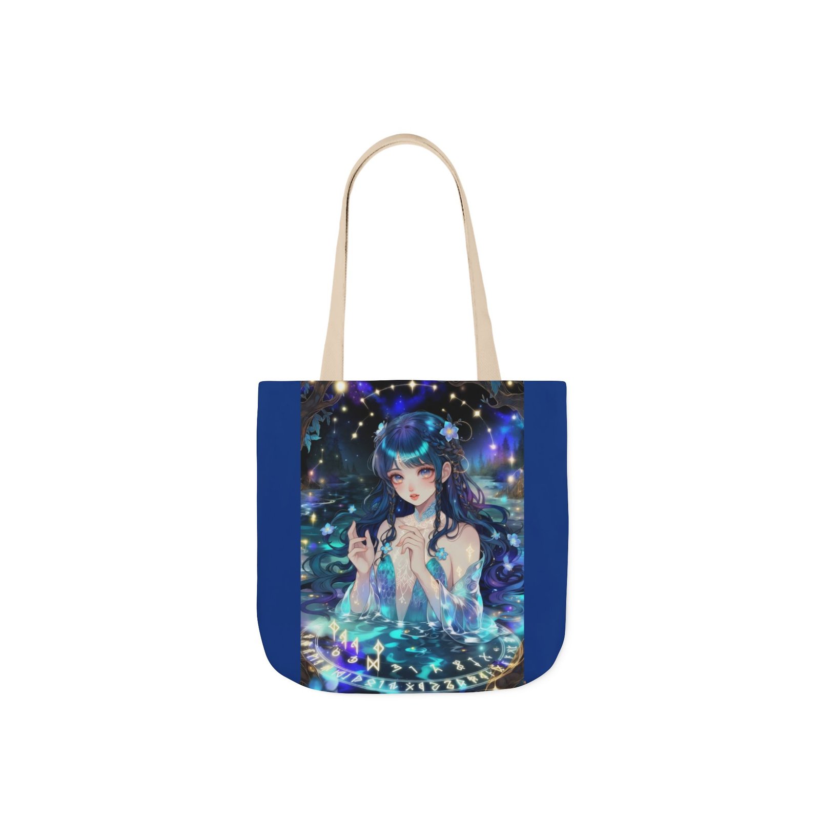 Mystic Mermaid Canvas Tote — Anime Galaxy Illustration Bag - Image 3