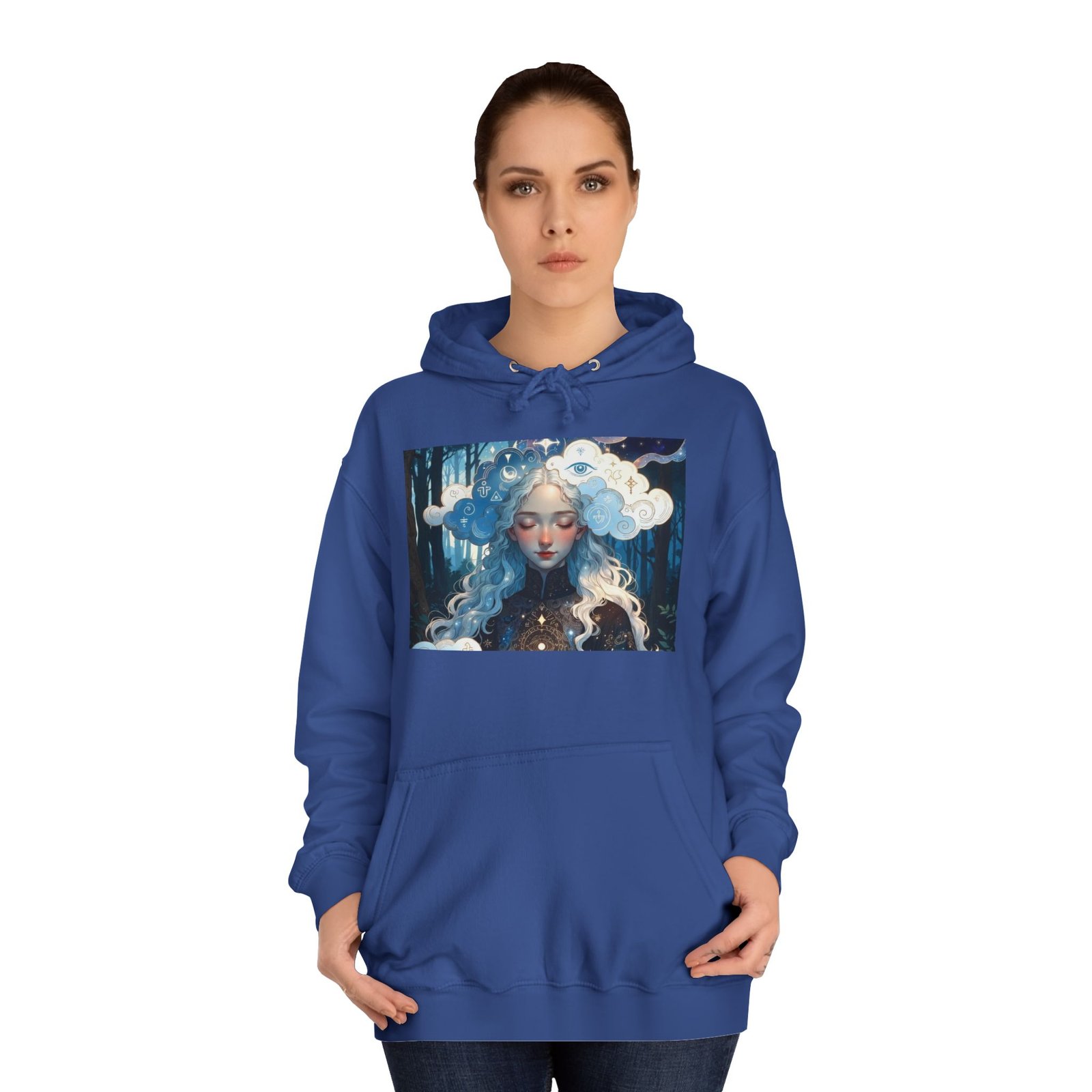 Celestial Dreamer Hoodie — Ethereal Moon & Clouds Art Sweatshirt - Image 36