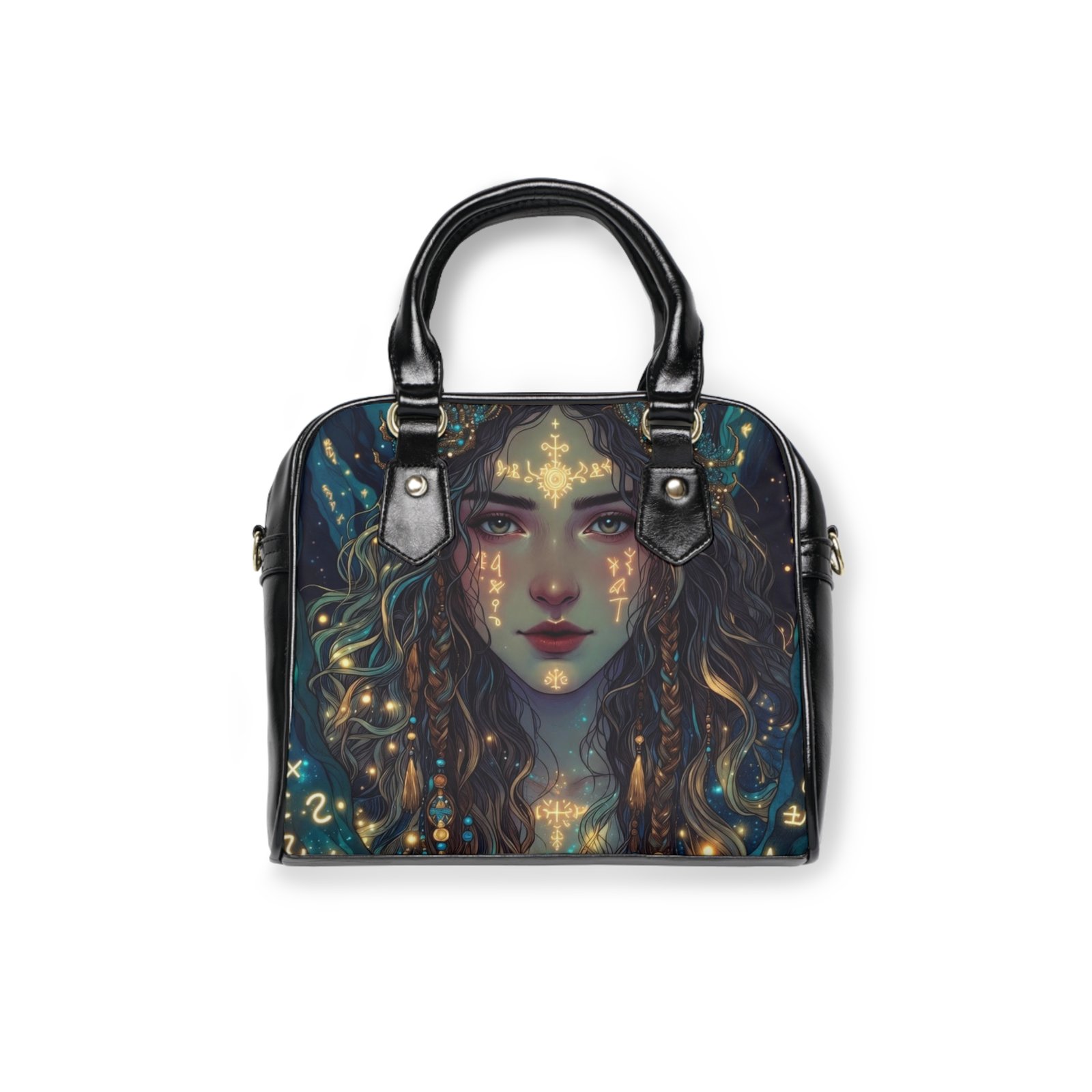 Mystic Maiden Shoulder Handbag — Ethereal Goddess Portrait Purse - Image 2