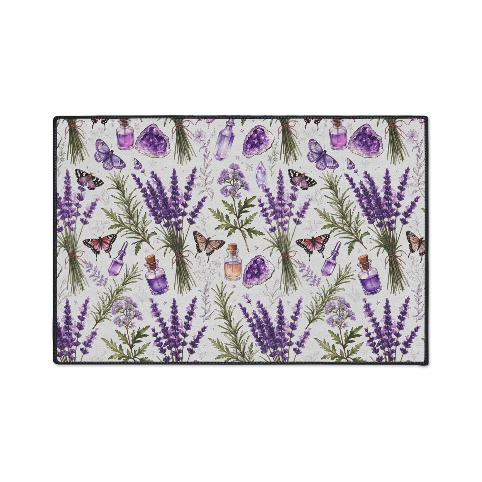 Lavender Potion Bottles Apothecary Heavy Duty Floor Mat - Image 11
