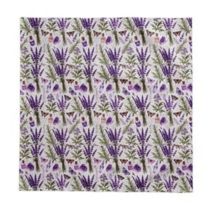 Lavender Bouquet Tablecloth — Floral Purple Provence Table Linen