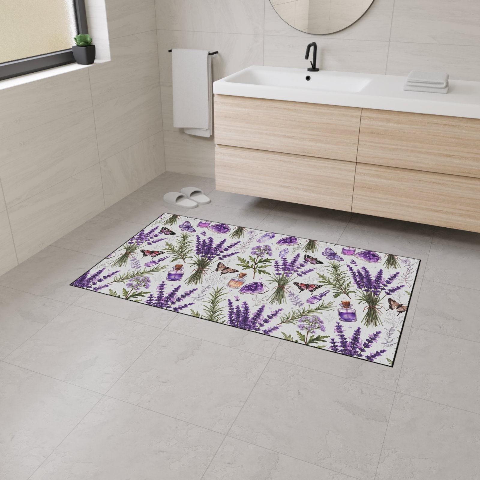Lavender Potion Bottles Apothecary Heavy Duty Floor Mat - Image 8