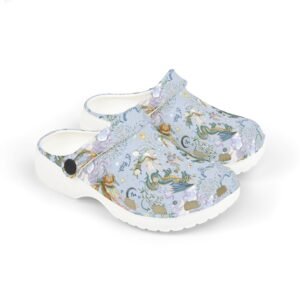 Kids Dragon Mermaid Pattern EVA Foam Clogs — Pastel Ocean Fantasy Slip-Ons