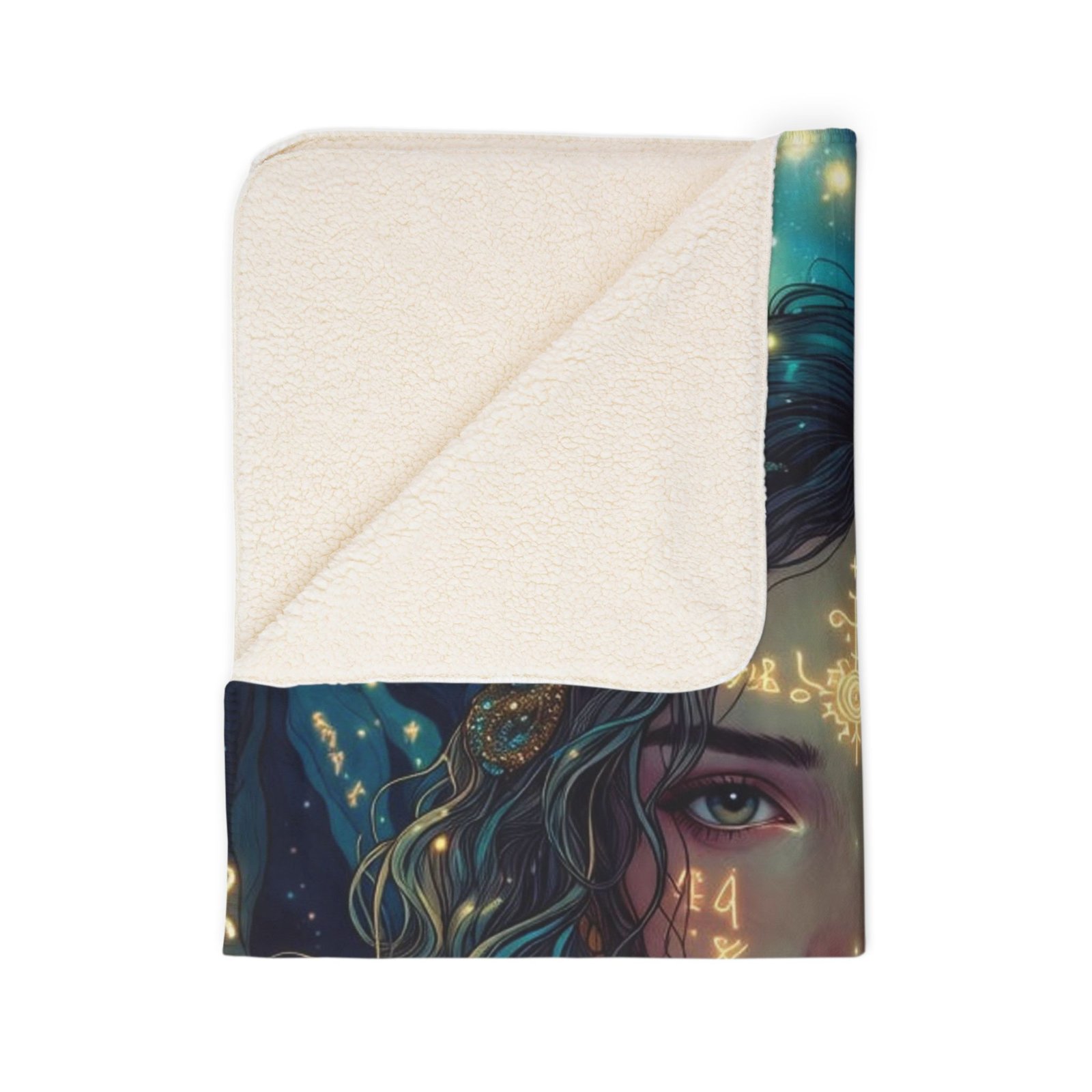 Mystic Forest Queen Sherpa Blanket — Ethereal Goddess Fleece Throw - Image 23
