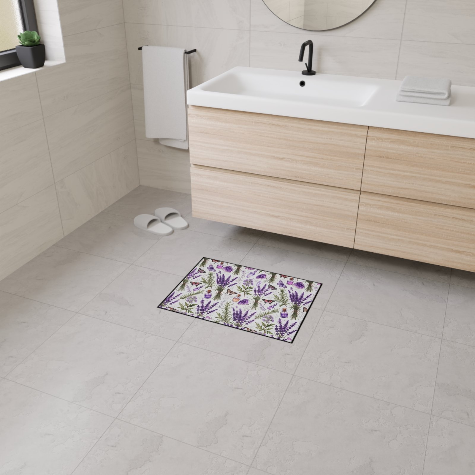 Lavender Potion Bottles Apothecary Heavy Duty Floor Mat - Image 18