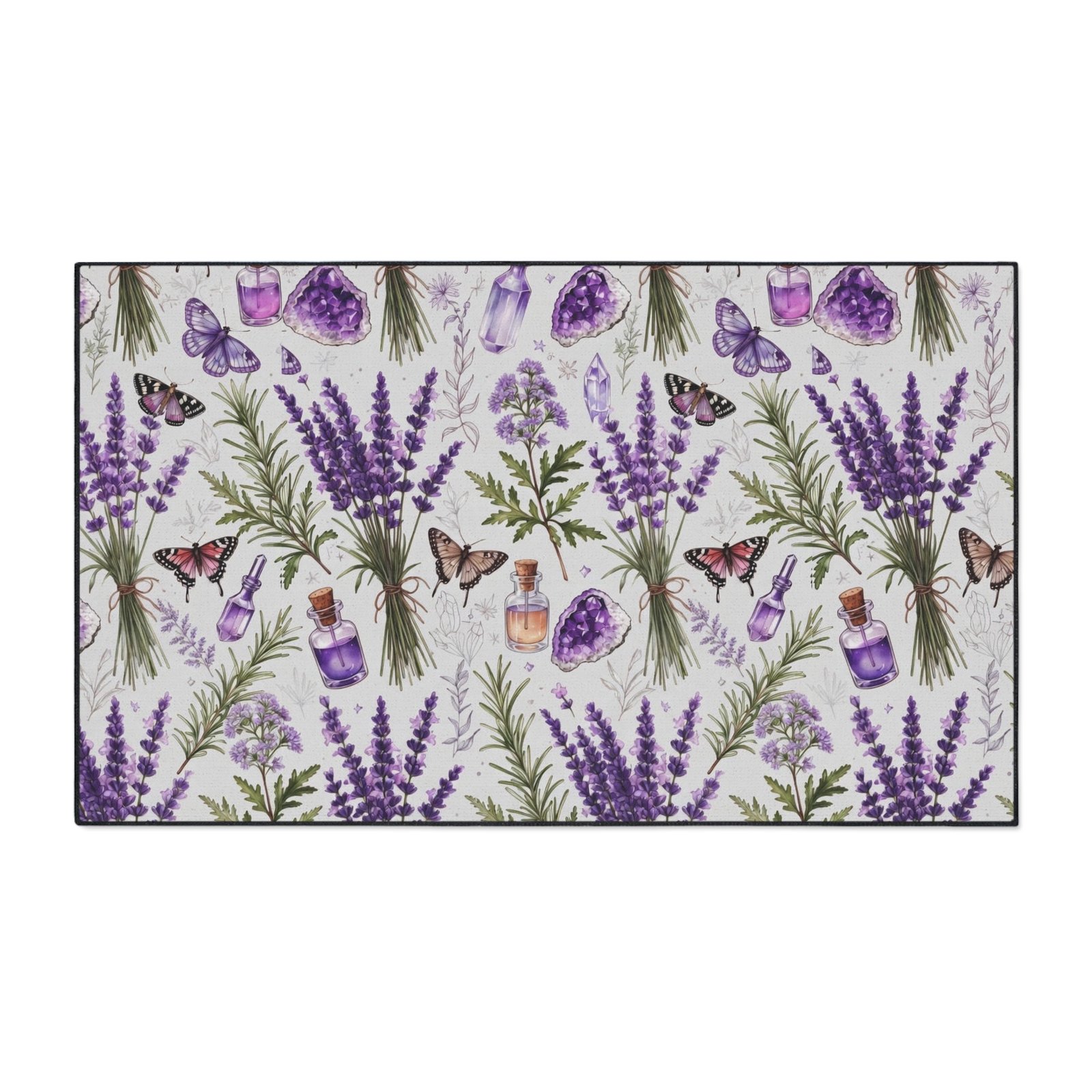 Lavender Potion Bottles Apothecary Heavy Duty Floor Mat - Image 6