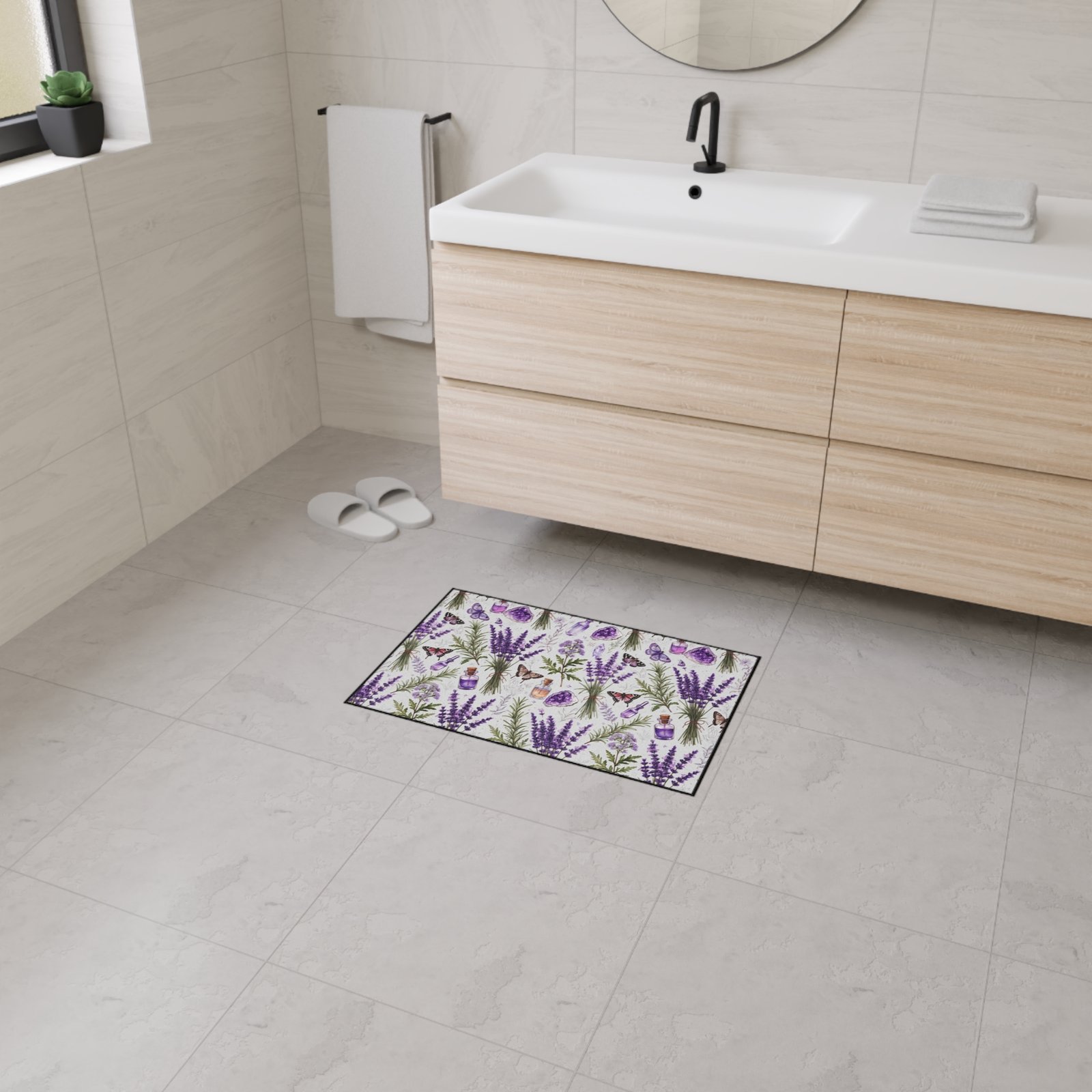 Lavender Potion Bottles Apothecary Heavy Duty Floor Mat - Image 23