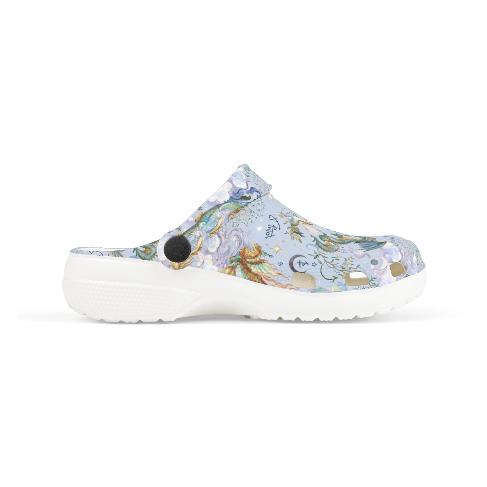 Kids Dragon Mermaid Pattern EVA Foam Clogs — Pastel Ocean Fantasy Slip-Ons - Image 6