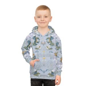 Kids Mermaids Fairies Phoenix Dragon & Unicorn Hoodie — Magical Ocean All-Over Print Children's Hoodie