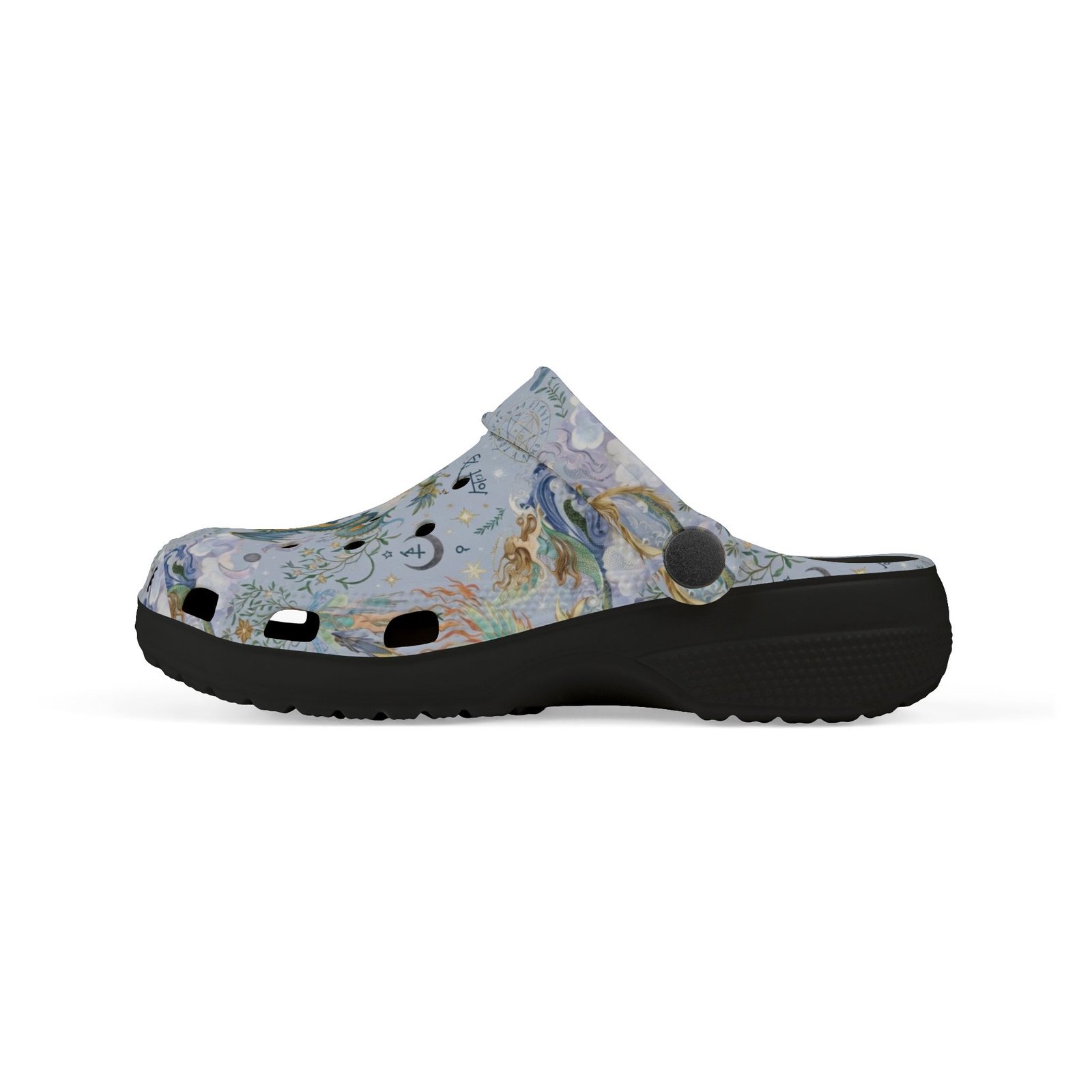 Kids Dragon Mermaid Pattern EVA Foam Clogs — Pastel Ocean Fantasy Slip-Ons - Image 13