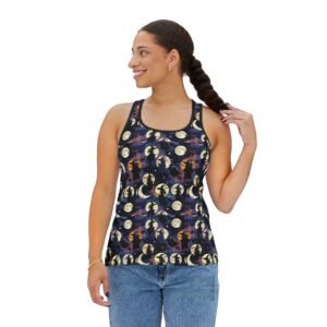 Moon Phases Tank Top — Celestial All-Over Print for Women
