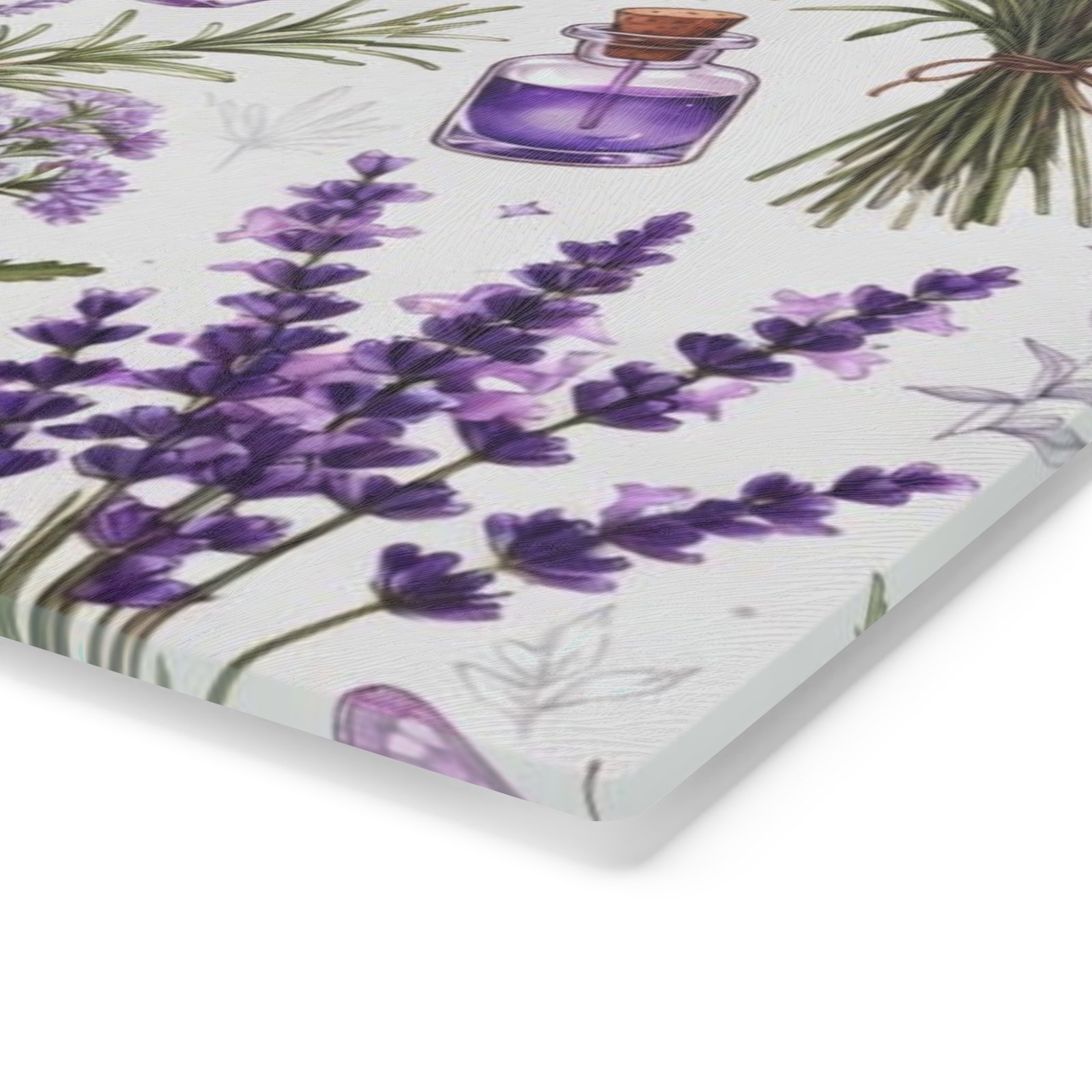 Lavender Herbal Apothecary Cutting Board — Lavender, Botanicals & Potion Bottle Kitchen Decor - Image 4