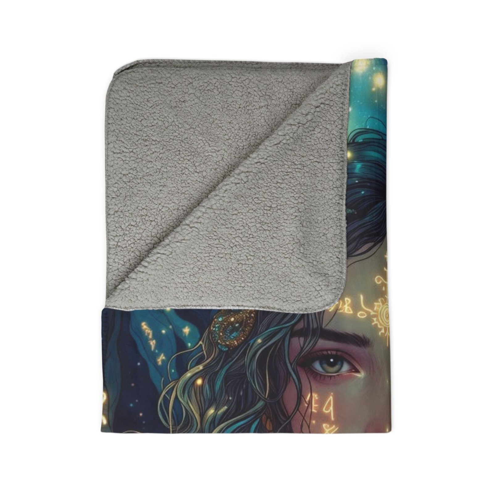 Mystic Forest Queen Sherpa Blanket — Ethereal Goddess Fleece Throw - Image 11