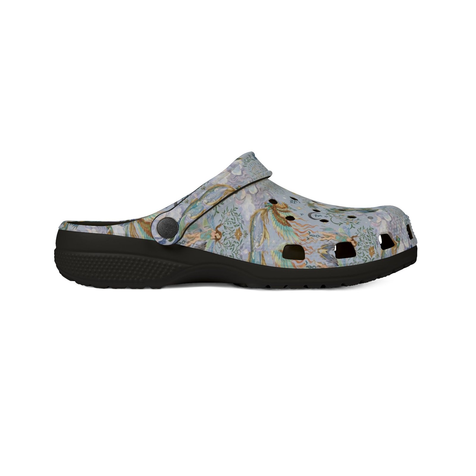 Dragon Mermaid Garden EVA Foam Clogs — Watercolor Sea Creatures Slip-On Shoes - Image 16