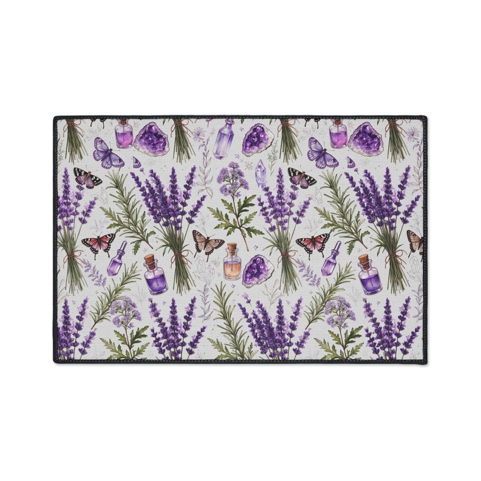 Lavender Potion Bottles Apothecary Heavy Duty Floor Mat - Image 21